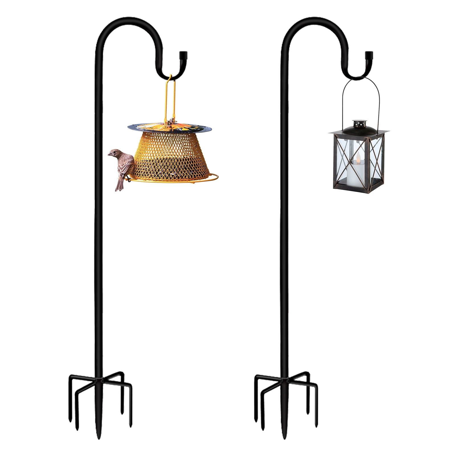 OZMI 64 Inch Bird Feeders Pole, Plant Hangers Outdoor, 2 Pack