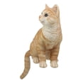 thumbnail image 3 of Large Sitting Lifelike Curious Orange Tabby Cat Shelf Sitter Statue 13.75" Tall, 3 of 4