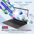 thumbnail image 5 of HP 255 G10 15.6" FHD Business Laptop, AMD Ryzen 7 7730U, 64GB RAM, 2TB PCIe SSD, Webcam, Wi-Fi 6, HDMI, Windows 11 Pro, 5 of 8