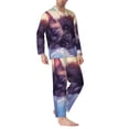 thumbnail image 2 of Fotbe Colorful Cloud Sleeping Cat Pattern Long Sleeve Pajama Set for Men,Sleepwear Set,2-piece Loungewear Set,Soft PJs Comfy Nightwear with Pockets-X-Large, 2 of 7