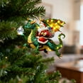 thumbnail image 2 of CoreLiving Dragon Ornament and Santa Claus, Dragon Christmas Ornaments for Tree, Flying Dragon Tree Topper Novelty Gift, Gothic Halloween Christmas Decor, 2 of 4