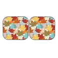 thumbnail image 7 of Xecao Fall Maple Leaves for Foldable Car Sun Shades (2-Pack) offer sun protection with an easy-fold design for convenient windshield shading., 7 of 7