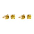 thumbnail image 2 of Qarigey Pendientes de tuerca colgantes de patrón corto, pendientes de fiesta, decoraciones de dama de aniversario, pendientes sencillos, de joyas de Amarillo 2piezas Qarigey CBP305102, 2 of 5