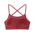 thumbnail image 5 of Levmjia Sports Bras For Women Padded Wirefree Seamless Bra Adjustable Straps Nylon Comfort Sleep Yoga Home Workout 32-40B/C/D Black Beige Gray Single Piece, 5 of 6