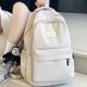 thumbnail image 2 of Mochila De Mujer Color Sólido Mujer Multibolsillos Casual Bolso De Viaje Femenino Bolso Escolar De Alta Calidad Para Adolescente Mochila De Libro Beige Blanco Con colgante, 2 of 4