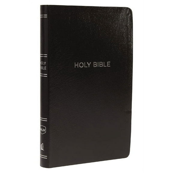 NKJV, Thinline Reference Bible, Leather-Look, Black, Red Letter Edition, Comfort Print, (Paperback)