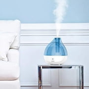 Pure Enrichment® MistAire™ Silver Ultrasonic Cool Mist Humidifier for Bedroom, Office, Nursery & Indoor Plants - Lasts Up to 25 Hours, Whisper-Quiet Operation, Optional Night Light, Auto Shut-Off