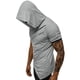 thumbnail image 3 of pstuiky camisetas de hombre, Camisa informal de algodón y lino de moda de verano para hombre, con solapa y manga corta y cuello alto. camisas casuales para hombre m, 3 of 5