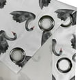 thumbnail image 5 of Ambesonne Swan Grommet Curtain, Aquarelle Black Birds, 50" x 63", Charcoal Grey White Red, 5 of 6