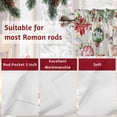 thumbnail image 7 of Christmas Xmas Valances for Windows, 42 x 18in, Elk Ball Snowman Red Poinsettia Bird Rod Pocket Kitchen Valance Curtain Light Filtering Window Treatments for Living Room Bedroom, 1 Panel, 7 of 7