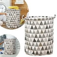 thumbnail image 1 of Lavatory Laundry Organizer with Patterned Linen Material Large Open Top Hamper for Bedroom or Bathroom Durable and Breathable Linen Fabric, 1 of 5