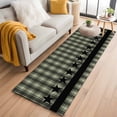 thumbnail image 3 of 2x6 Kitchen Runner Rug, Sage Green Black Plaid Non-Skid Rubber Backing Large Rectangle Rugs - Living Room Bedroom Home Office, Vintage Star Buffalo Check Rustic Indoor Floor Mat Carpets Washable Rug, 3 of 9