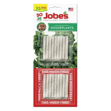 Jobes 5001T Houseplant Plant Food Spikes 13-4-5, 50-Pack