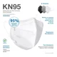 thumbnail image 5 of Cubrebocas Kn95 Tapabocas 100 Pz Mascarilla 5 Capas C/filtro, 5 of 8