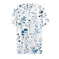 thumbnail image 4 of NAMTYQX Womens Shirts Dressy Casual Fashion Comfort Plus Size Casual V Neck Short Sleeve Loose Fitting Soft Light Blue Size 2XL, 4 of 5