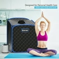 thumbnail image 2 of Costway Portable 2L Steam Sauna Spa Tent for Relaxation and Detoxification, Black/Blue, 2 of 12