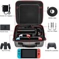 thumbnail image 3 of Nintendo Switch Case, Bag For Nintendo Switch, Protective Cover Bag For Nintendo Switch Console, Pro Controller, Power Adapter, 21 Game Cards And Other Accessories, Black, 3 of 4