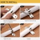 thumbnail image 5 of 15Pcs 50mm(1-15/16") Abrazadera de cable aislada con recubrimiento de acero inoxidable de 2 agujeros, abrazadera en forma de U, plateada, 5 of 6