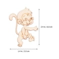 thumbnail image 5 of Raindrops 40 pcs DIY Animals Unfinished Wooden Slices Monkey Craft Embellishments Ornaments, 5 of 8