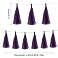 thumbnail image 2 of 20uds Guirnalda con Borlas Oscuras Moradas con Cuerda Borlas Papel Seda para Fiestas Boda Cumpleaños Kit Manualidades para Decoración Fiesta, 2 of 7