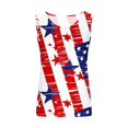 thumbnail image 4 of Fartey 4th of July for Women Plus Size Summer Sleeveless Shirts Funny Stars Stripes Print Crew Neck Tees Memorial Day Patriotic Tanks Red M, 4 of 5