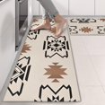 thumbnail image 2 of Kitchen Rugs Sets Of 2,Boho Brown and Black Ethnic Pattern Anti Fatigue Kitchen Mat Rugs Non Slip Washable,Decorative Kitchen Floor Mats for Kitchen,Sink,Laundry,17"X47", 2 of 5