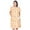 Floral Peach, variant on Casual Nights Women's Snap Front House Dress Short Sleeve Woven Duster Housecoat Lounger Sleep Gown