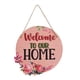 thumbnail image 1 of Letrero de corona de bienvenida redondo para puerta de granja, decoración, placa colgante para festival Bienvenido a nuestra casa, 1 of 9