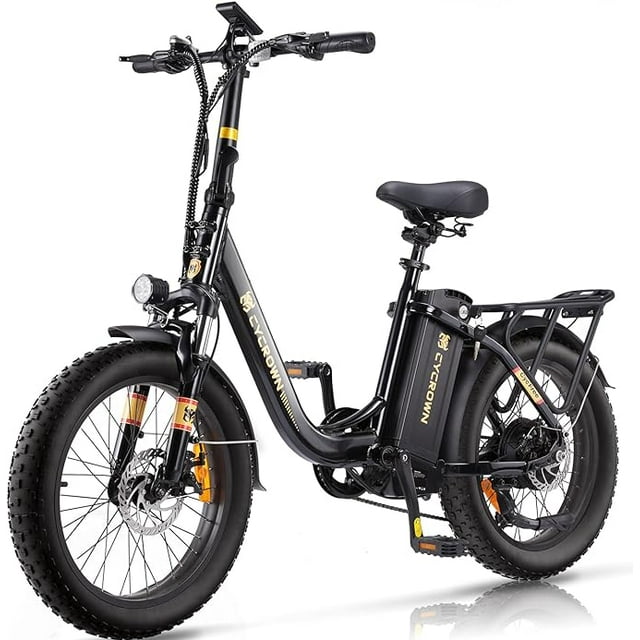 CYCROWN CycFree Electric Bike for Adults,1000W Peak Motor Ebike with 48V 15.6Ah Removable Battery up to 75+Miles & 20MPH Commuter Electric Bicycle, 20" Fat Tire All-Terrain Step-Thru 7-Speed E-Bike