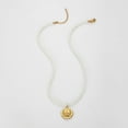 thumbnail image 4 of Fmlxio Initial Necklaces for Women Gold Pearl Coin Short Necklace Collarbone Chain Necklace Female on Clearance, 4 of 6