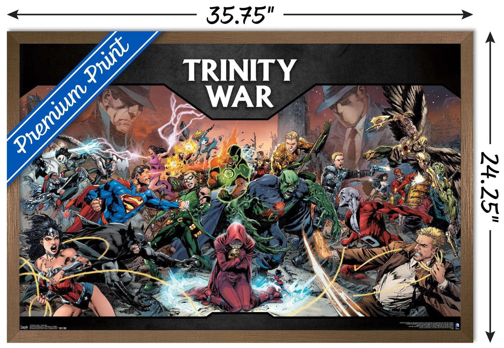DC Comics - The Trinity War Wall Poster, 22.375" x 34", Framed