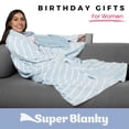 thumbnail image 2 of [ Manta Ponible Super Blanky 180x152cm con Mangas Azul Bebé ], 2 of 8