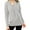 Grey, variant on Autumn Female Loose Blouse Women Knitted Solid Color Deep V Neck Two Piece Long Sleeve Sweater Blouse Long Sleeve Tops