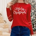 thumbnail image 3 of Christmas Sweatshirt for Women Long Sleeve Pullover Merry Christmas Graphic Tops Holiday Casual Sweater Xmas Shirt, 3 of 5