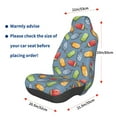 thumbnail image 3 of Wukai Fruit Ice Cream Full Set Car Seat Covers with Soft Padding Universal Auto Front Seats Protector and Cushion Mat, 3 of 5