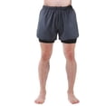 thumbnail image 6 of Two Men Sports Shorts With Liner 2-in-1 With Pockets Quick Dry Running Cycle Fitness Shorts, 6 of 7
