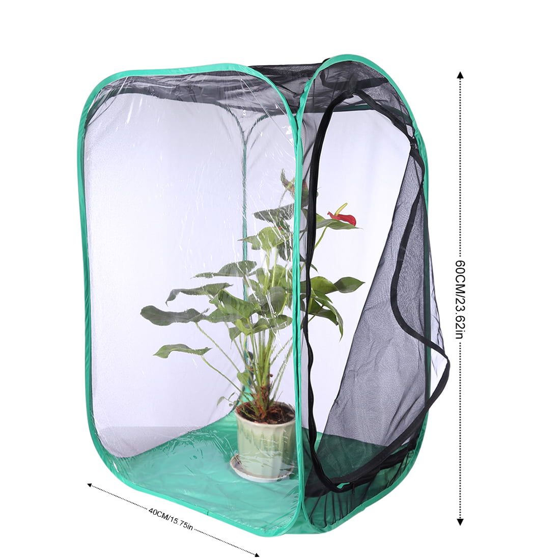 BCP Insect Butterfly Plant Habitat Terrarium Clear Window Mesh Zip Net Cage 12 x 12 x 12 