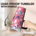 thumbnail image 5 of Cat 20oz Stainless Steel Tumbler with Handle and Straw – Insulated Travel Cup with Sliding Lid, 360° Full Wrap Printed Mug for Home, Outdoor & Sports Use, Kitty, 5 of 6