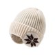 thumbnail image 1 of Gorro de invierno con orejeras y puños de punto, gorro de punto elástico, gorro de calavera para esquí, 1 of 5