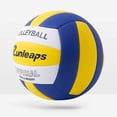 thumbnail image 2 of Runleaps Voleibol Impermeable Interior Exterior Voleibol para Juego de Playa Entrenamiento de Gimnasio Tamaño Oficial 5 (Azul-Amarillo-Blanco), 2 of 8