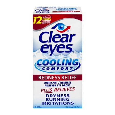 Clear Eyes Cooling Comfort Redness Relief Eye Drops, 0.5 FL OZ
