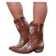 thumbnail image 3 of NECHOLOGY Botas Mujer Adulto Femenino Zapatos Botines para mujer Botas Botas Botas de retro Tobillo Vaqueras para mujer Zapatos Botas de mujer bordadas (Brown, 9), 3 of 7