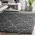 thumbnail image 2 of nuLOOM Trellis Cozy Soft & Plush Shag Runner Rug, 2' 6" x 12', Grey, 2 of 15