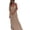 Khaki, variant on XUNKUSGA Maxi Dress Fashion Spaghetti Strap Long Dressesloose Flowy Beach Dresses Classic Casual Soild Color Backless Side Split Sundresses for Women,Beige,S