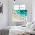 thumbnail image 3 of Turquoise Ombre Oceans Kitchen Curtains Window Panels, Watercolor Summer Coastal Beach Waves Insulated Window Treatment Curtain, Grommet Curtains for Bedroom/Living Room/Bathroom, 2 Piece 52"Wx63"L, 3 of 8