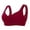 Red, variant on Womens Wireless Front Closure Daisy Bra Push Up No Underwire Full Coverage Breathable Comfort Everyday Bralette