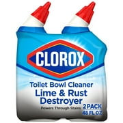 Clorox Toilet Bowl Cleaner, Tough Stain Remover without Bleach - 24 oz, 2 Pack