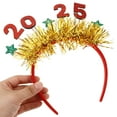 Qumonin New Year Party Headband Countdown 2025 Hair Clasp Star Topper 2025 Headband