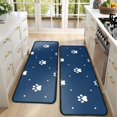 thumbnail image 4 of Kitchen Rugs Sets Of 2,Paw Print Anti Fatigue Kitchen Mat Rugs Non Slip Washable,Decorative Kitchen Floor Mats for Kitchen,Sink,Laundry,17"x47"+17"x47", 4 of 5