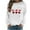 White, variant on MaFYtyTPR Women's Long Sleeve Tops Christmas Printed Fashionable Loose Casual Regular Hoodless Pullover Sweatshirt Top Army Green L